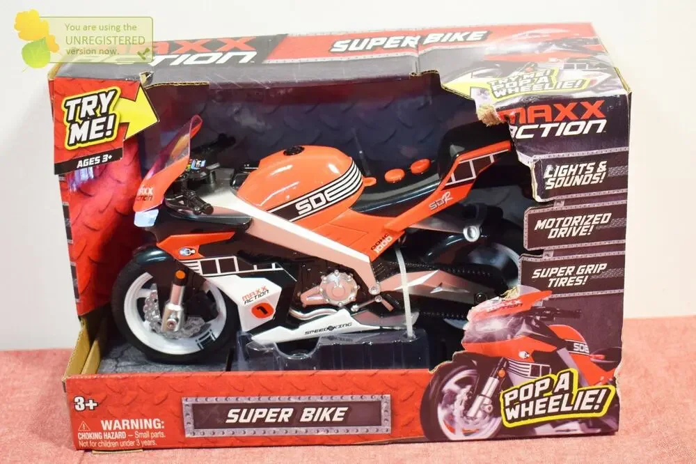 Maxx Action Super Bike with Wheelie Feature